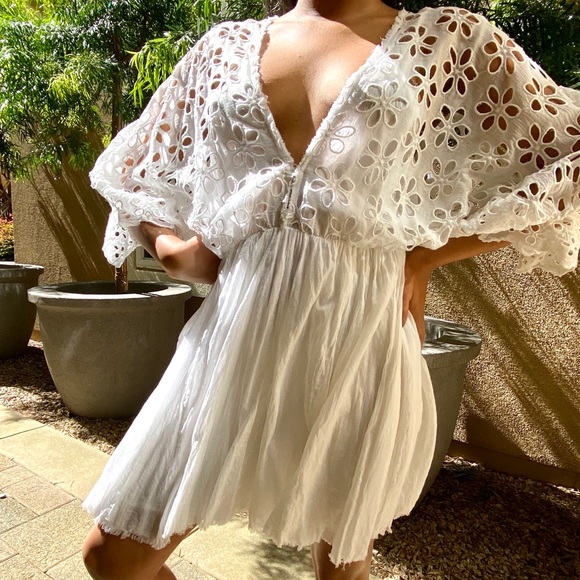 Free people white tunic beach dress - Picture 1 of 5